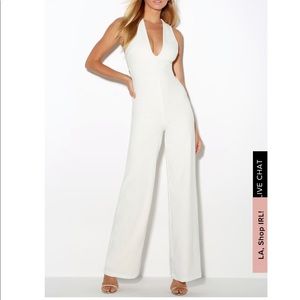 Lulu’s brand white jumpsuit Size XS